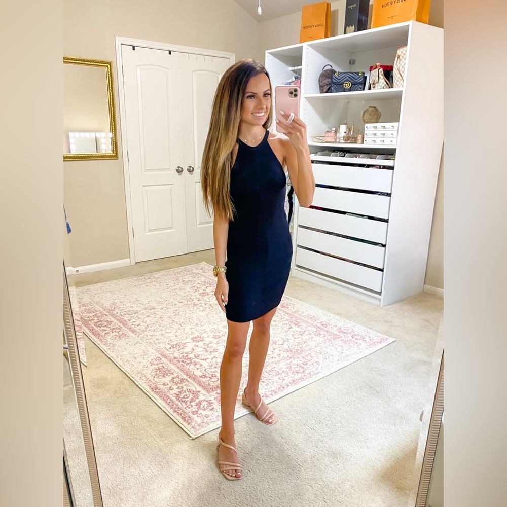 Black bodycon mini dress